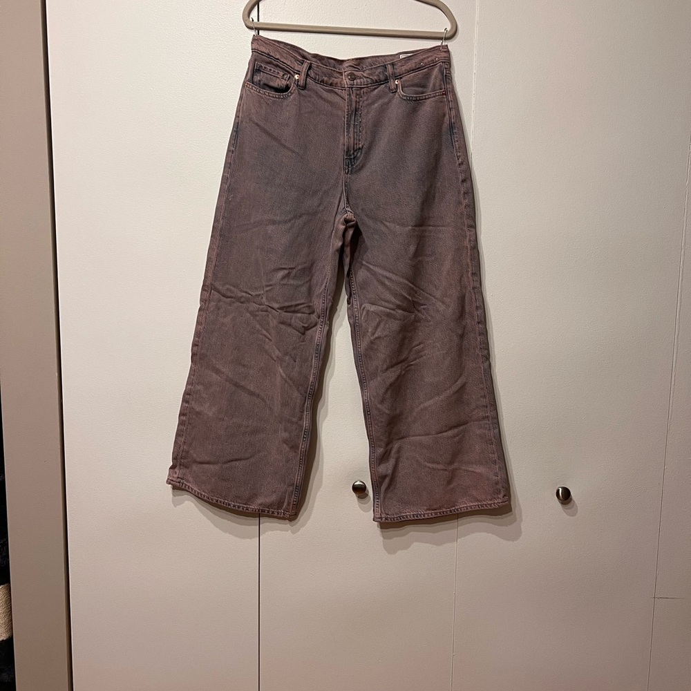 GAP Women's Blue Jeans Pink Rinse Wide Leg